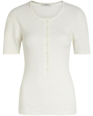 Lemaire Ribbed Cotton-Blend Top - White