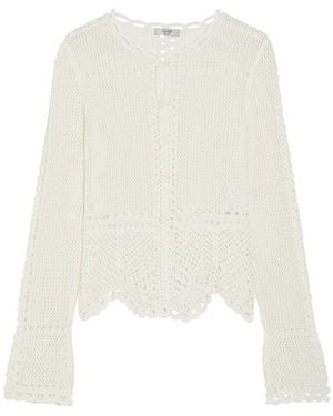 Erdem Scalloped Crochet Cotton Cardigan - White
