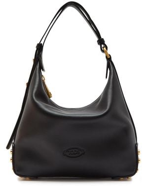 Tod's Mini Leather Top Handle Bag - Black