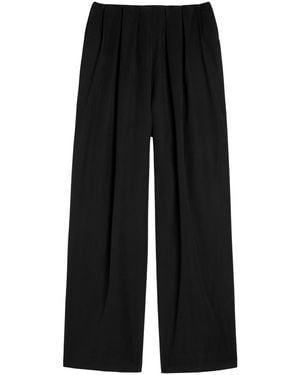 KHAITE Kaia Wide-Leg Wool Pants - Black