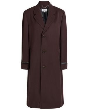 Maison Margiela Single-Breasted Wool Coat - Brown