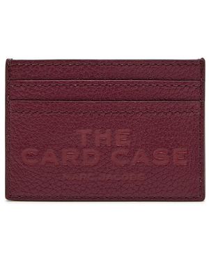 Marc Jacobs The Card Case Grained Leather Card Holder - Purple