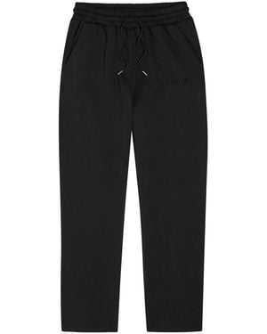 God Made Signature Logo Straight-Leg Cotton Sweatpants - Black