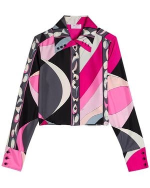 Emilio Pucci Pesci Printed Silk-Twill Shirt - Pink
