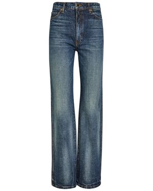KHAITE Danielle Slim Straight-Leg Jeans - Blue
