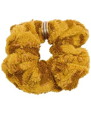 Chloé Floral-Jacquard Terry Scrunchie - Yellow