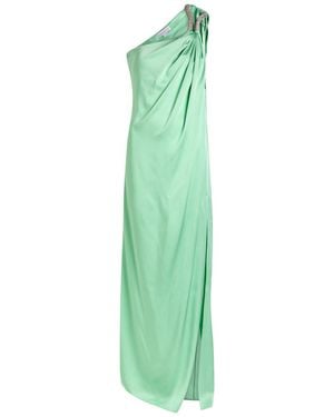 Stella McCartney Crystal-Embellished One-Shoulder Satin Gown - Green