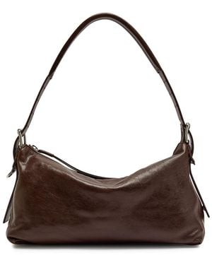 Lemaire Belted Baguette Leather Shoulder Bag - Brown