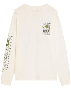 Damson Madder Plant Patch Pals Printed Cotton Top - White