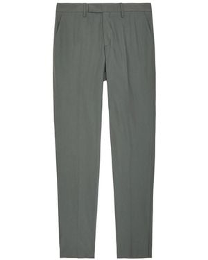 Lardini Cotton And Silk-Blend Pants - Gray