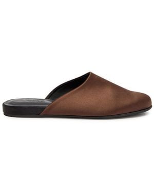 Ancient Greek Sandals The Slipper Satin Mules - Brown
