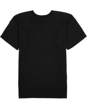 Homme Plissé Issey Miyake Pleated Jersey T-Shirt - Black