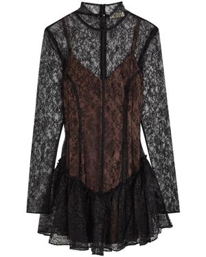 De La Vali Brisa Lace Mini Dress - Black