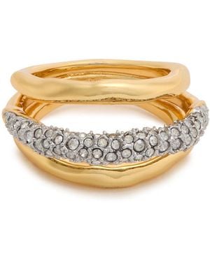Alexis Solanales Orbiting Crystal-Embellished Ring - White