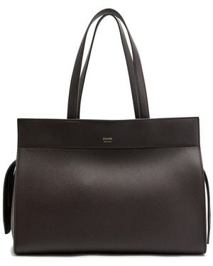 トートバッグ KHAITE FW25 Shoulder bags (H2005 711 121) Khaite - Medium Lotus Black Leather Shoulder Bag
