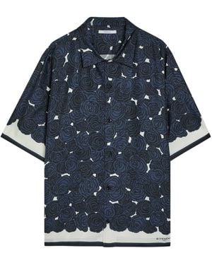 Givenchy Printed Silk Shirt - Blue