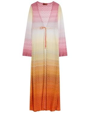Missoni Degradé Metallic-Knit Cover Up - Orange