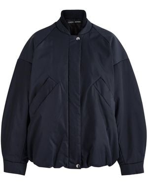 Kassl Padded Nylon Bomber Jacket - Blue