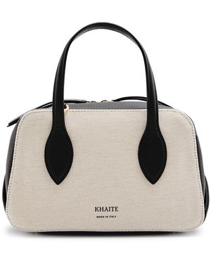 KHAITE Maeve Small Panelled Leather Cross-body Bag - Natural