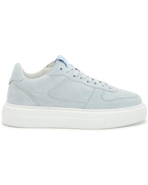 Cleens Court Panelled Suede Trainers - White
