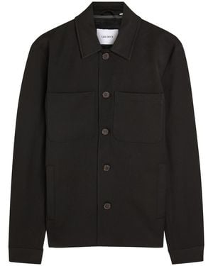 Les Deux Marseille Hybrid Woven Overshirt - Black