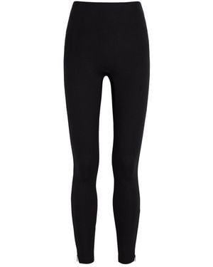 Spanx Ponte Zip-Cuff Stretch-Jersey Leggings - Black