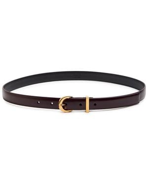 KHAITE Luna Leather Belt - Red