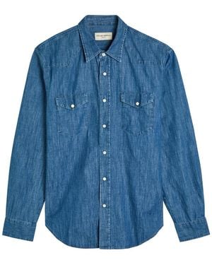 Officine Generale Chambray Shirt - Blue