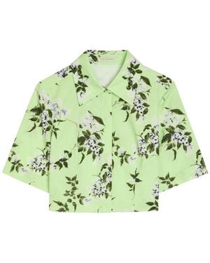 Emilia Wickstead Natalie Floral-Print Cotton Shirt - Green