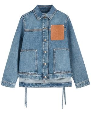 Loewe Anagram-Debossed Jacket - Blue