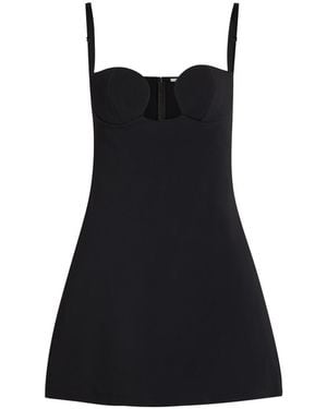 Nensi Dojaka Sculpted Crepe Mini Dress - Black