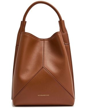 Victoria Beckham Victoria Leather Bucket Bag - Brown