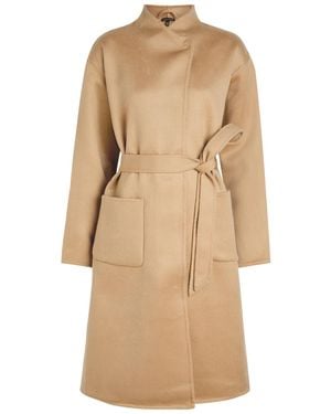 Eileen Fisher Belted Wool Coat - Natural