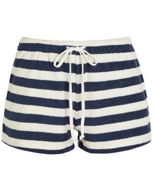 Suzie Kondi Shallis Striped Terry Shorts - Blue