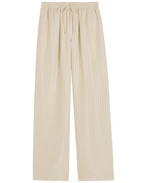 Rohe Wide-Leg Silk-Chiffon Trousers - Natural