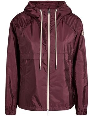 Moncler Coquelicot Hooded Shell Jacket - Purple
