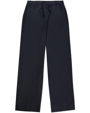 Officine Generale Nilson Wide-Leg Cotton Pants - Blue