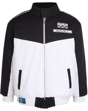 AN-Y1 Formula Appliquéd Padded Canvas Bomber Jacket - Black