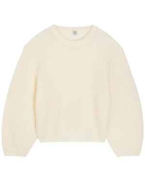 TOTEME Ribbed-Knit Mohair-Blend Jumper - White