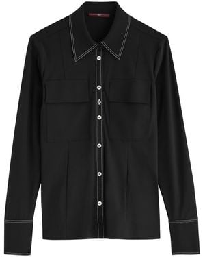 High Forward Stretch-Jersey Shirt - Black
