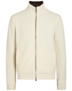 Herno Wool-Knit Jacket - Natural