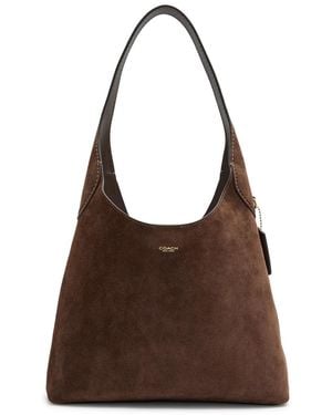 COACH Brooklyn 28 Suede Shoulder Bag - Brown