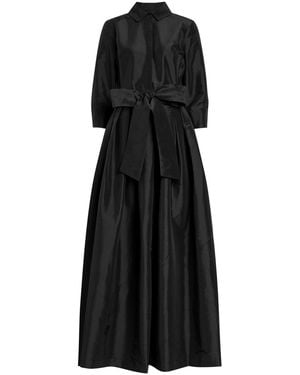 Jonathan Simkhai Julip Belted Taffeta Maxi Shirt Dress - Black