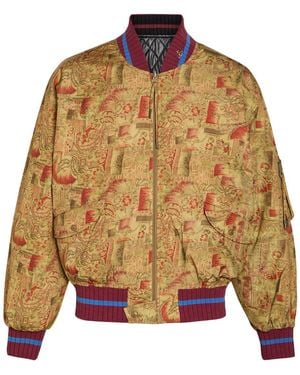 Vivienne Westwood Bernado Reversible Quilted Taffeta Bomber Jacket - Brown
