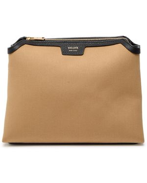 KHAITE Lina Medium Canvas Cross-Body Bag - Brown