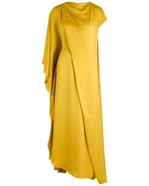 ROKSANDA Hiba Draped Silk Maxi Dress - Yellow