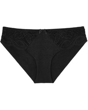 Simone Perele Eden Cotton-Blend Briefs - Black