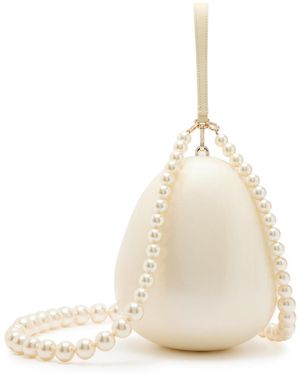 Simone Rocha Large Egg Pearlescent Perspex Cross-Body Bag - Natural