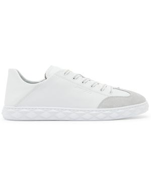Jimmy Choo Diamond Flex Leather Trainers - White