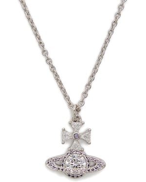 Vivienne Westwood Mila Orb Pavé Necklace - White